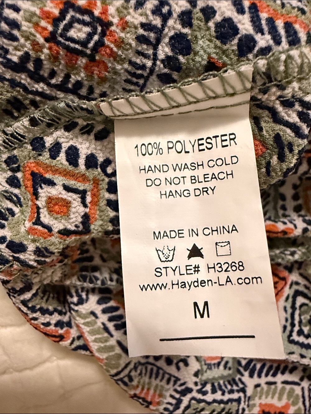 Hayden Diamond-Print Ruffle Hem Cami - Picture 4 of 4